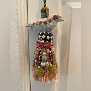 MacKenzie Childs Ceramic Bird Tassel RARE FIND!